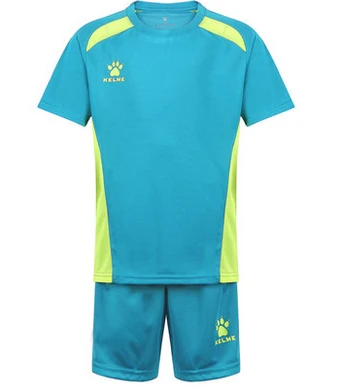 KELME/Детские футбольные комплекты; футбольные футболки для мальчиков; комплект одежды из 2 предметов; Спортивный костюм для детей; спортивная форма; Survetement Sports; K15Z251 - Цвет: Emeraldgreen
