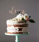 Персонализированный Выгравированный Топпер для торта с именем на заказ, топпер для торта на день рождения, любое имя, Топпер для свадебного торта, декоративные принадлежности