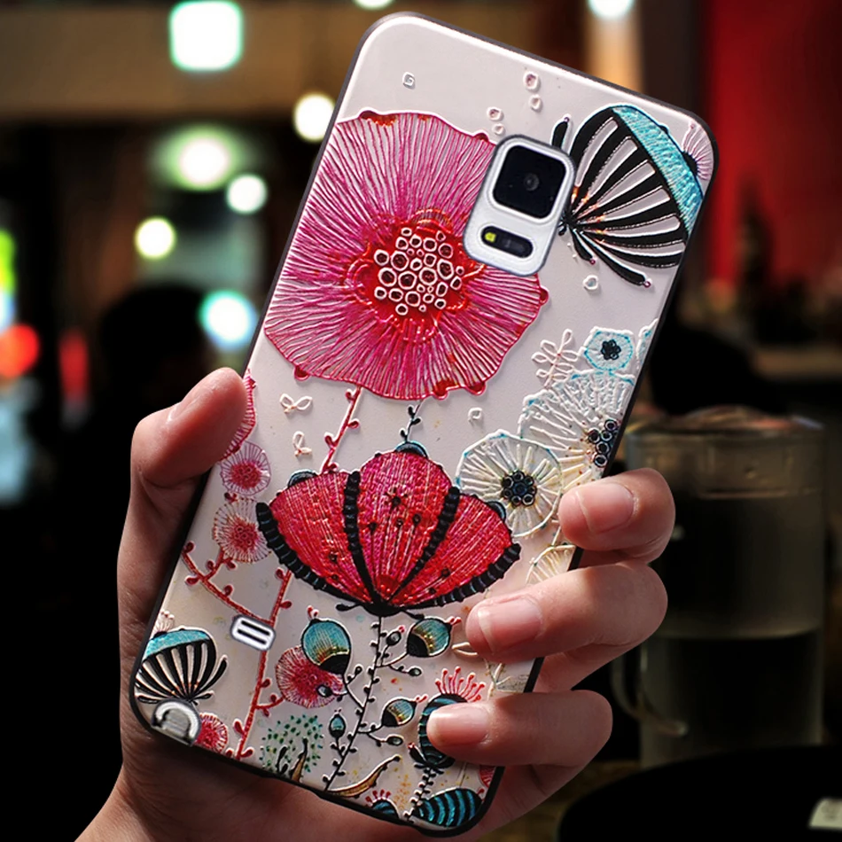 flower YonLinTan роскошный чехол, чехол, чехол для samsung Galaxy Note 4 Note4, силиконовый 3D милый чехол для мобильного телефона, чехол s - Цвет: flower