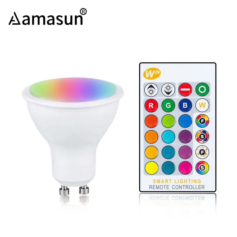 Светодиодная лампа GU10 с регулируемой яркостью 85 265 в RGB лампада RGBW RGBWW 10 Вт