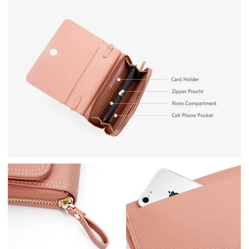 2019 кожаная сумка на плечо для женщин брендовый дизайн Твердый модный кошелек