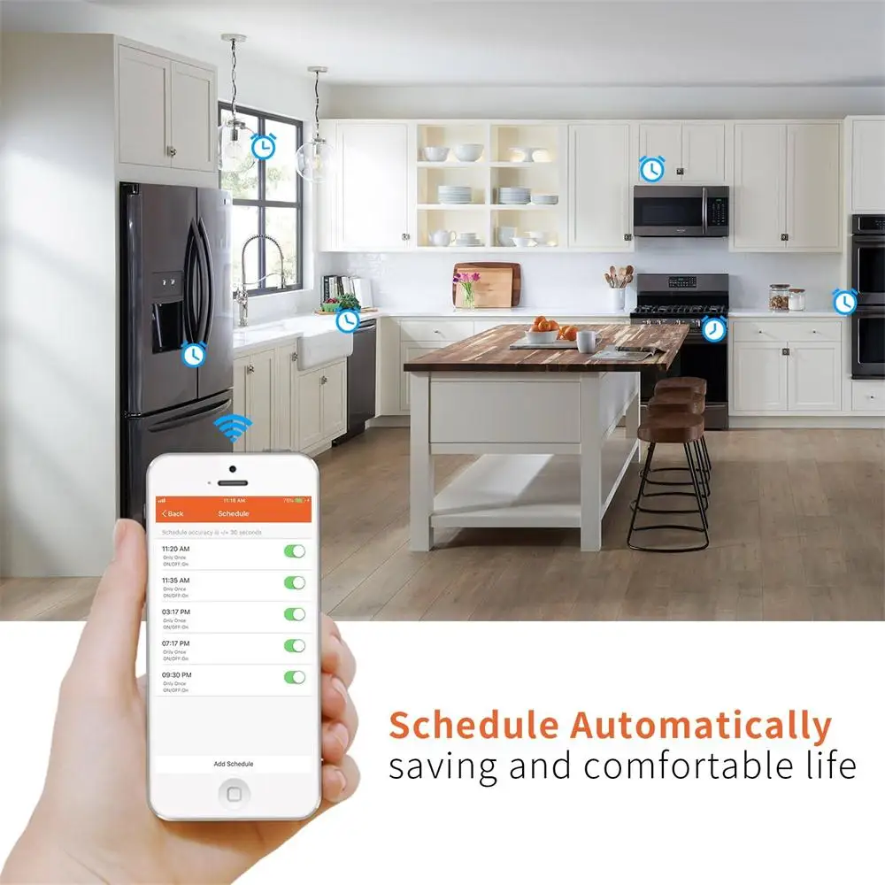 Переключатель Timethinker Ewelink с Wi Fi умный удлинитель 3 розетками вилкой для ЕС и