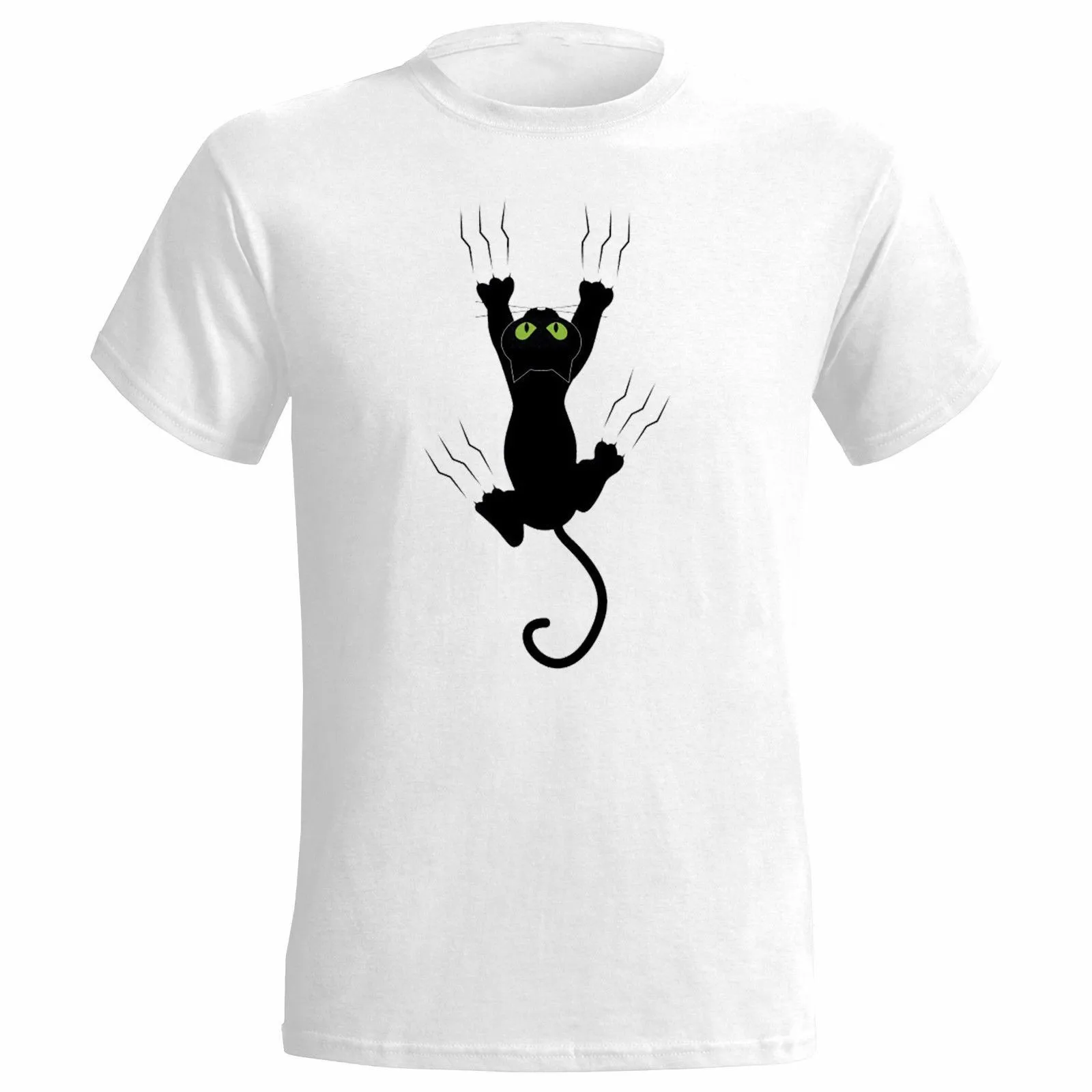 Бесплатная доставка котенок подвижные когти Для мужчин футболка Cat Pet Любовник