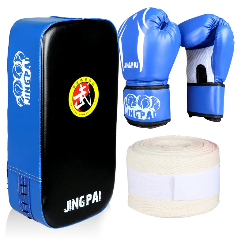 Боксерские перчатки GINGPAI MMA + подставка под руку для ног оболочка рук один