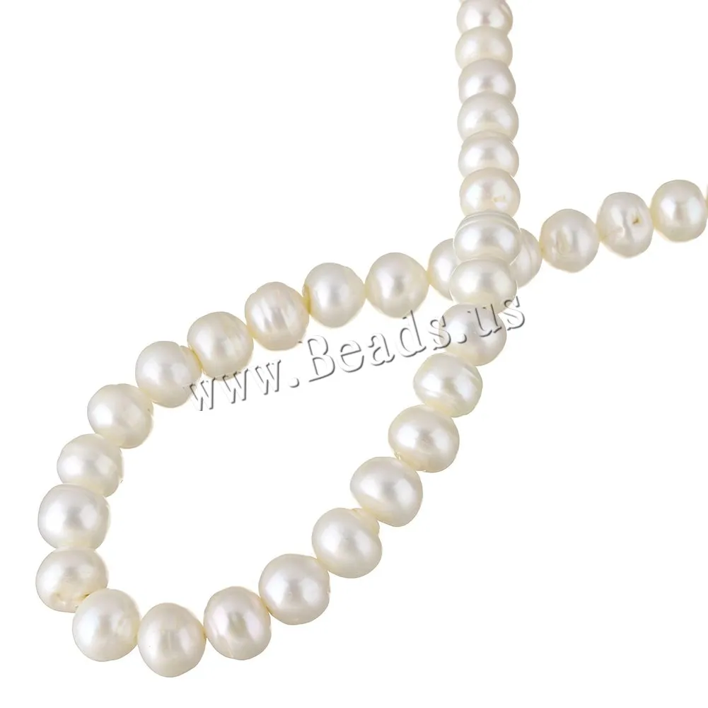 Cultured Potato Freshwater Pearl Beads natural white 8-9mm Approx 0.8mm Sold Per 15 Inch Strand | Украшения и аксессуары