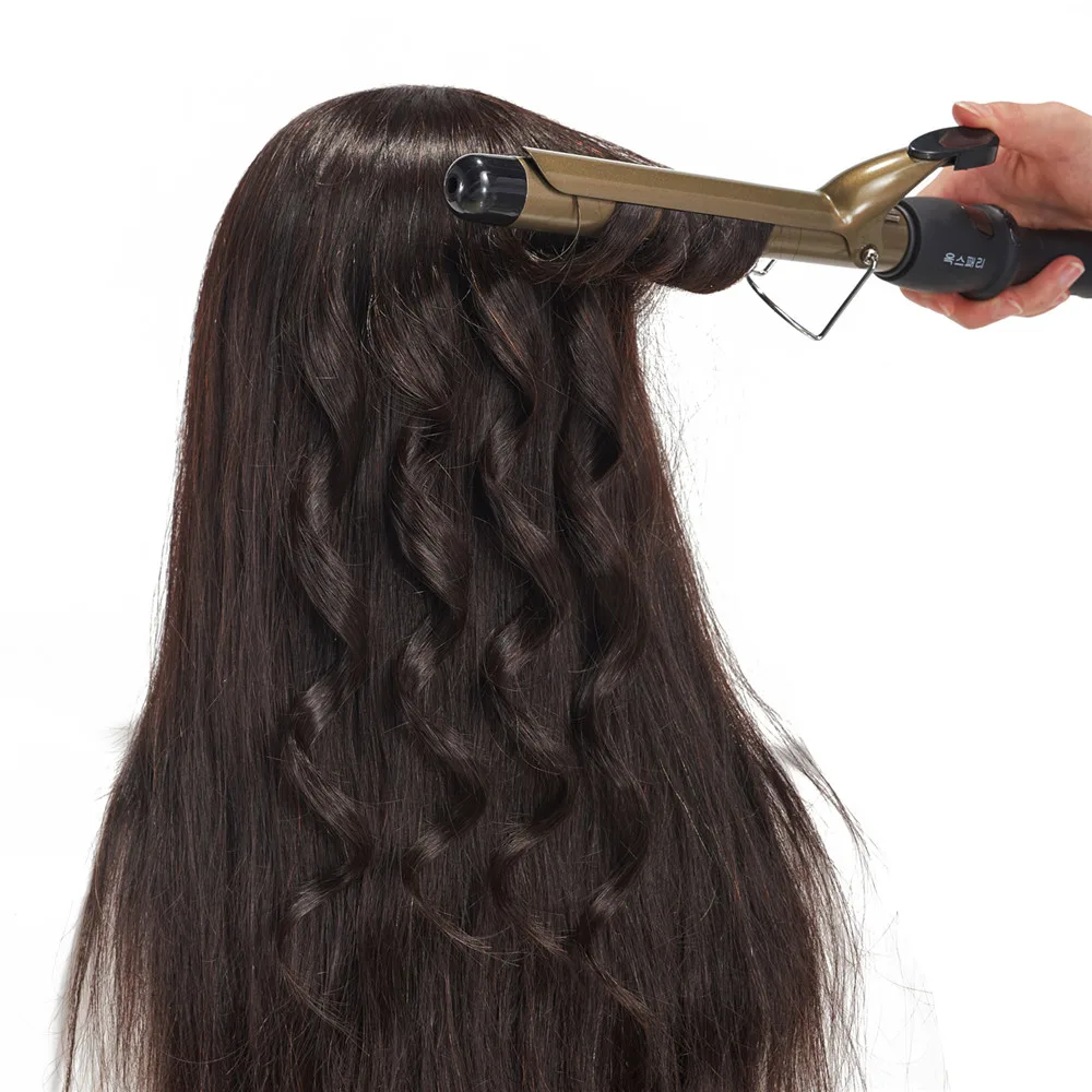 Traininghead 28&quot-30&quotMannequin Head 100% Human Hair Hairdresser Training Manikin Cosmetology Doll Head(Clamp Stand Included) |