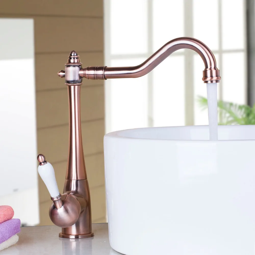 Torayvino Antique Copper /Chrome / ORB Gold Finish Swivel Brass Deck Mounted Tap Kitchen Sink Faucet Mixer Taps | Обустройство дома