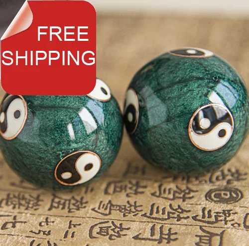 50 мм 40 китайские шарики baoding cloisonne маленький Taichi дизайн в нескольких цветах. Chime