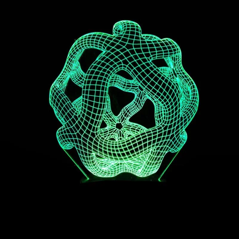Абстрактная светодиодсветодиодный лампа мульти цветной акриловый светильник 3D