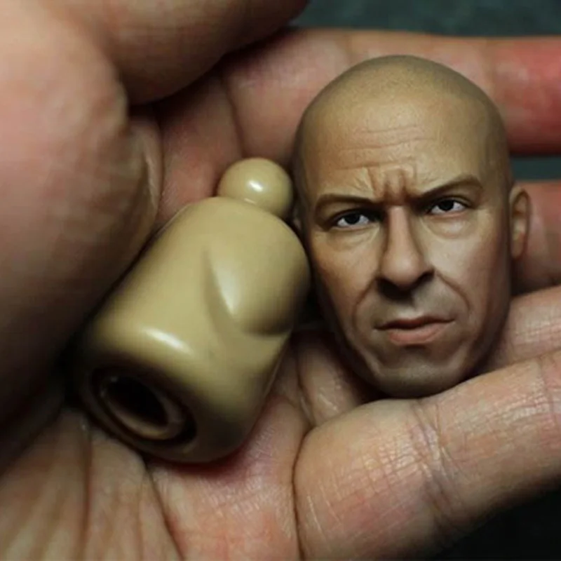 1/6 Scale мужская голова форсаж вин дизельная головка резьба модель для 12 дюймов