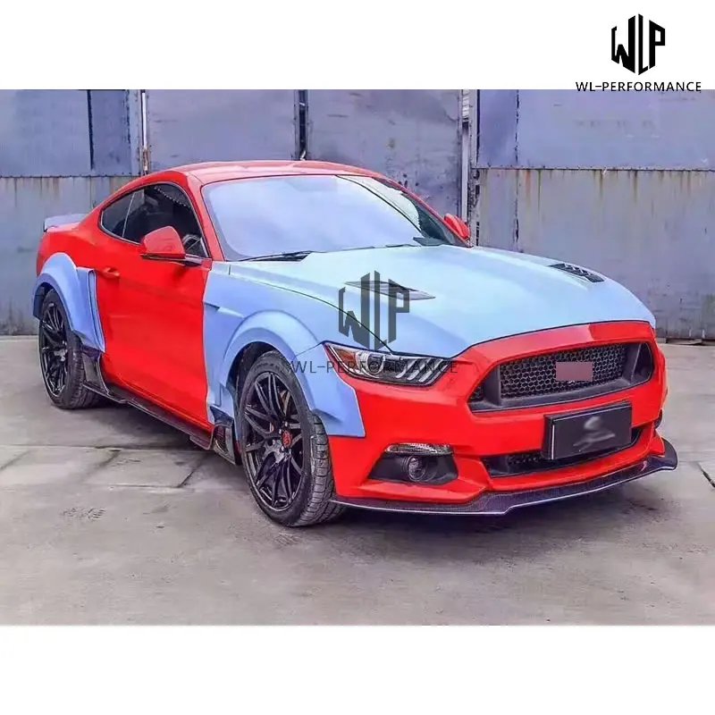 Неокрашенный Широкий комплект кузова автомобиля CF + FRP передняя губа задний
