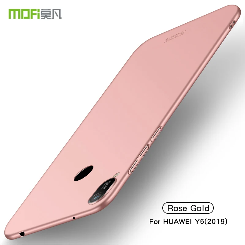 MOFI для huawei Y6 чехол Чехол PC пластиковый жесткий чехол для телефона для huawei Y6 Prime задняя крышка противоударный защитный щит - Цвет: Smooth Rose Gold