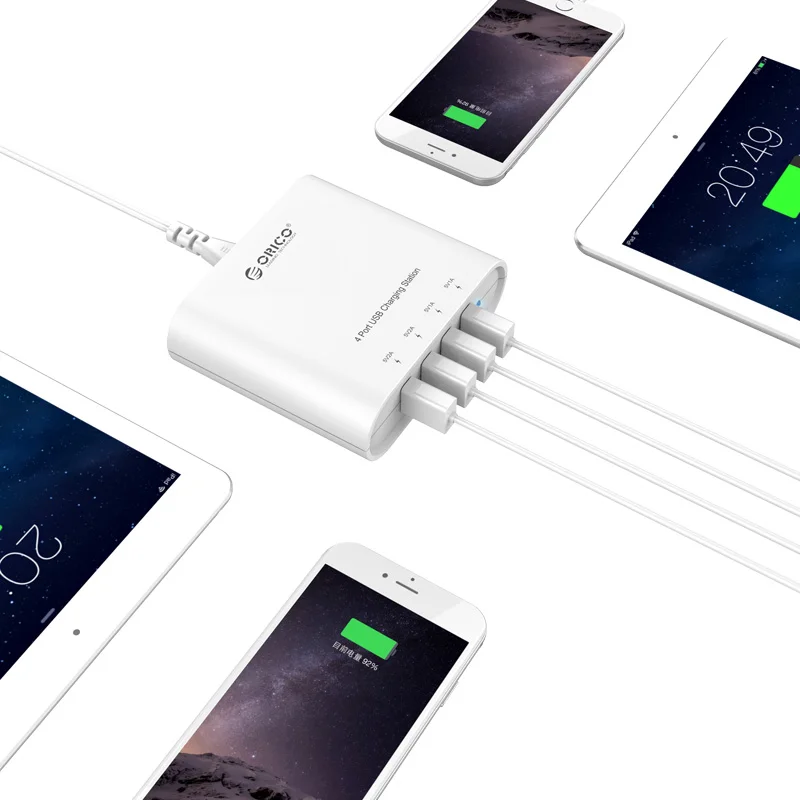 USB Мобильный телефон ORICO с 4 портами настольное зарядное устройство портативное