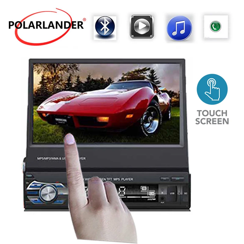 Автомагнитола MP5 MP4 1 DIN 12 В автомобильная аудиосистема с USB/SD/TF/AUX радио кассета