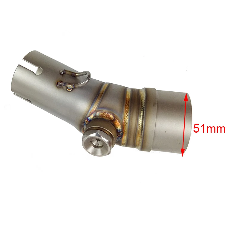 ER 6N ER6F ER6N Ninja 650R 2012 2013 2014 2015 мотоцикл 51 мм выхлопная система средняя труба для Kawasaki