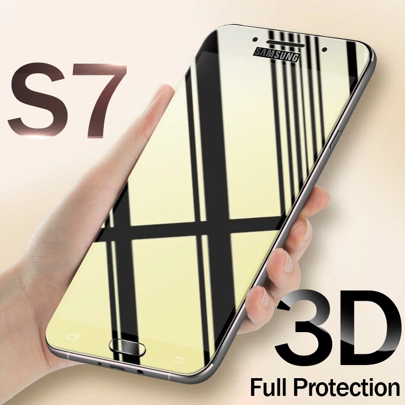 9H 3D полное покрытие Защитное стекло для samsung galaxy J3 J5 J7 2016 2017 закаленное S6 S7 защита