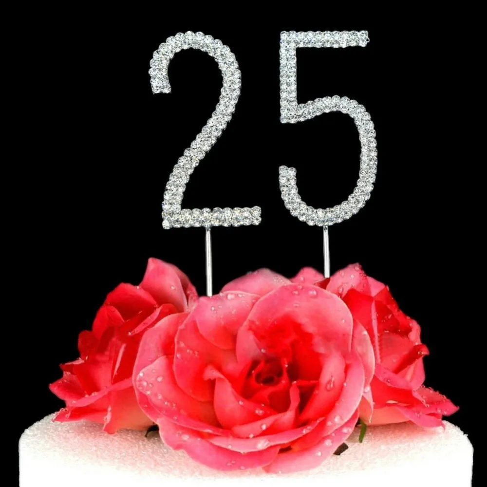 Новинка 2016 1 шт. кристалл стразы номер торта Топпер для свадьбы юбилея и дня