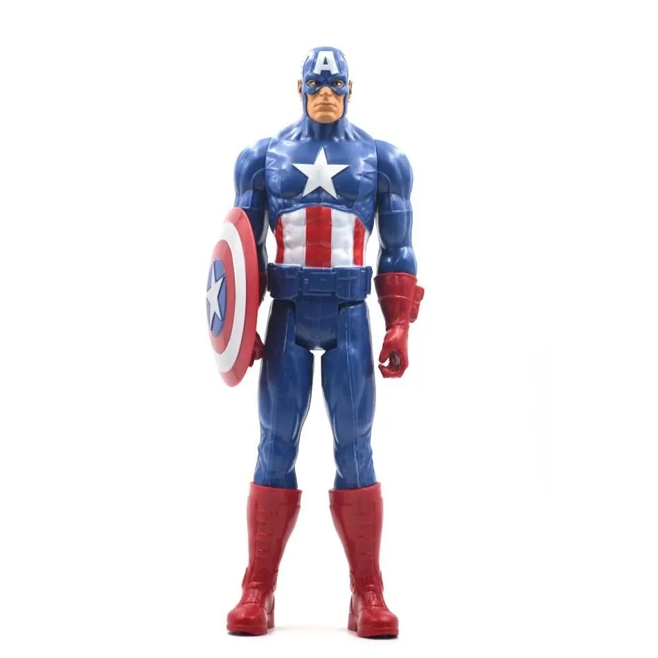 captain no box 30 см Marvel Мстители игрушки танос Халк Бастер человек паук Железный человек Капитан Америка Тор Росомаха Черная пантера фигурка куклы - Цвет: captain no box