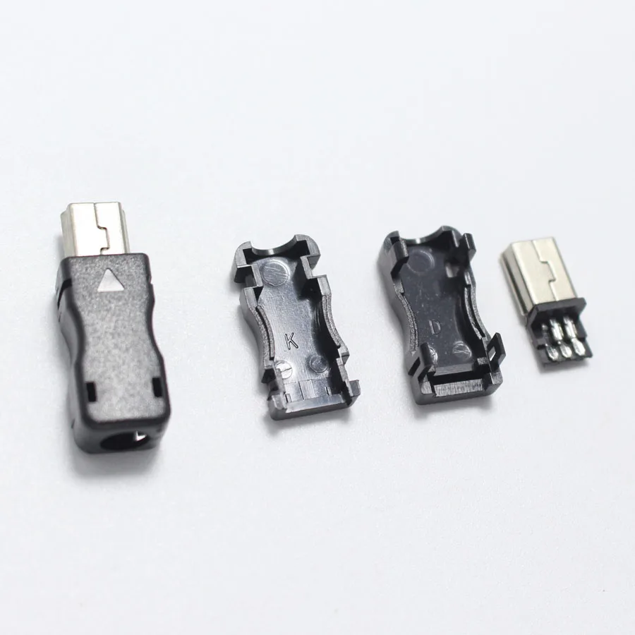 Мини usb 5 контактный разъем T Port 10 комплектов 3 в 1 металлический USB с пластиковой
