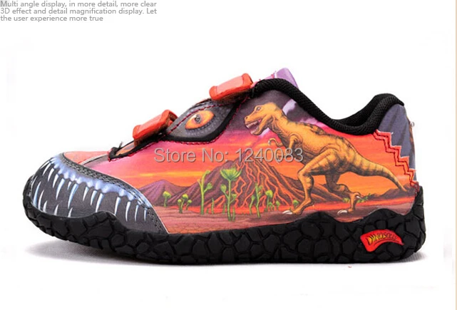 Boys and girls dinosaur shoes with light color Velcro DR | Детская одежда и обувь