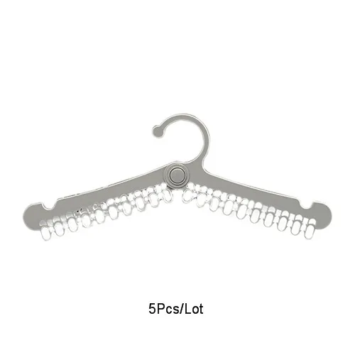 Gray Hanger 5 шт. многофункциональным вешалка для одежды юбка шарф сушилка Пластик органайзер для шкафа, гардероба компактный застегивающийся вакуумный крюк аксессуары - Цвет: Gray Hanger