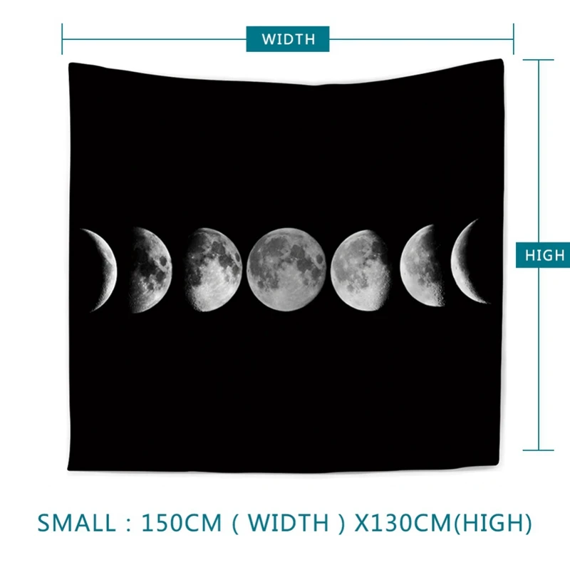 

Moon Tapestry Wall Hanging Picnic Throw Rug Blanket Camping Tent Sleeping Yoga Mat Tapestries Beach Towel Dorm Wall Decor
