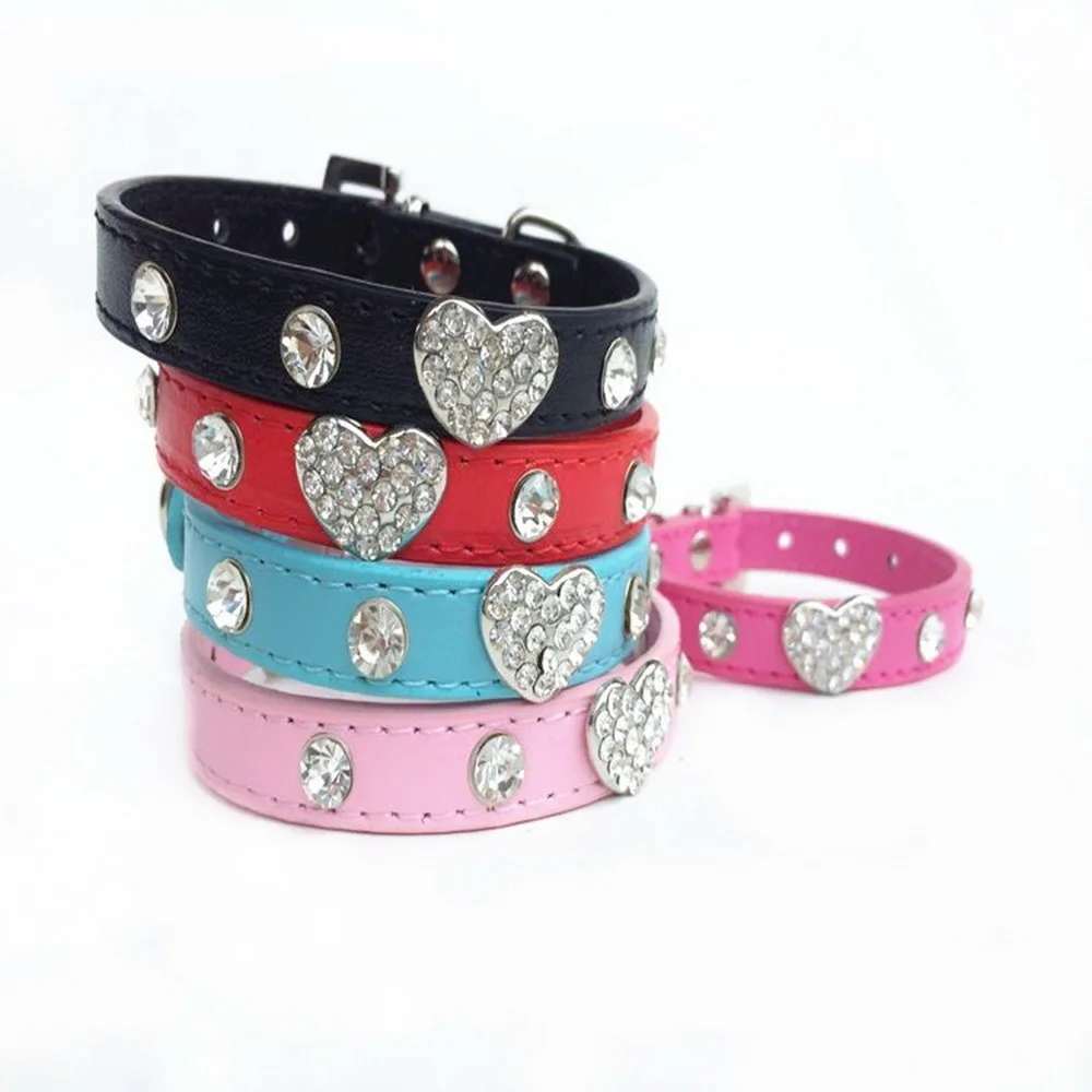 PU Collar For A Twinkle Rhinestone Dog Chain Peach Pets CW-XQ40 | Дом и сад