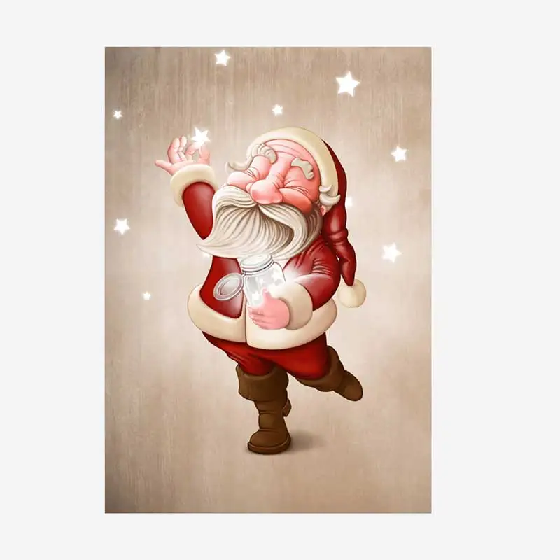 DIY 5D Diamond Painted Santa Claus 3D Painting Cross Stitch Kits circular Diamonds Embroidery Christmas Present | Дом и сад