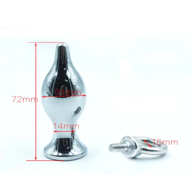 Silver Ring Tail Metal Anal Plug Head Enema Cleaning Sex Toys Stainless Steel Butt For Men Gay Sexy Toy |