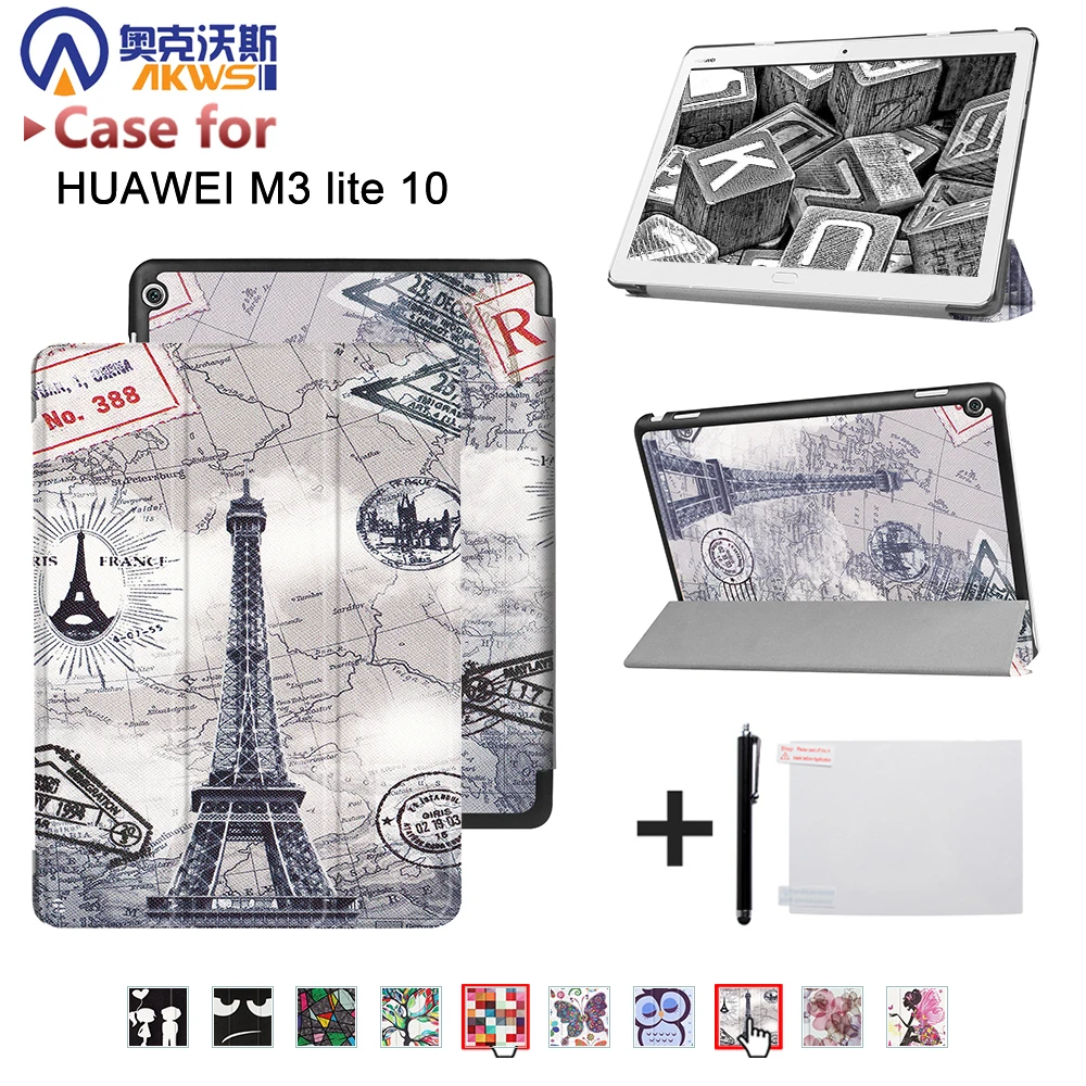 Умный Ультратонкий чехол подставка для планшета 2017 Huawei MediaPad M3 Lite 10 дюймов 1 2 5 +