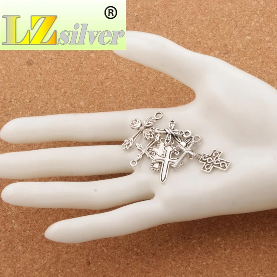 

mix Crucifix Cross Spacer Charm Beads 8styles 240pcs zinc alloy Pendants Alloy Handmade Jewelry DIY LM23