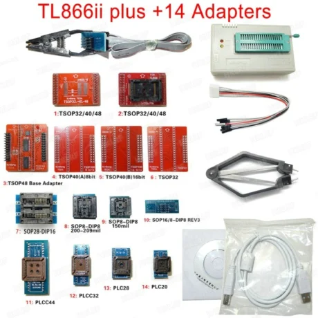 TL866II-14 Adapter XGECU лучшее качество TL866ii плюс программист+ 26 адаптеров поддержка MCU AVR EEPROM EPROM 27 28 29 37 39 49 50 серии чипы и сом - Цвет: TL866II-14 Adapter