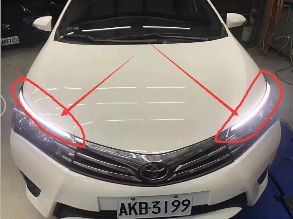 Автомобильный Стайлинг налобный фонарь altis corolla Дневной светильник 2014 ~ 2015/2017 2019y