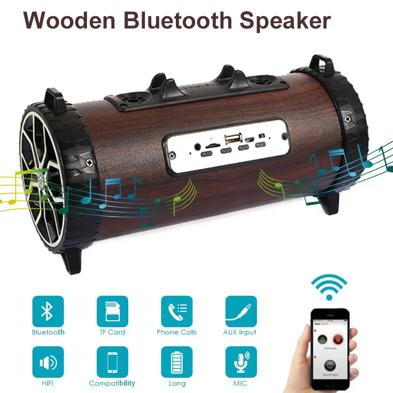 

Outdoor Bluetooth Speaker Wireless Bluetooth 2000MAH Voice Call Speaker Portable Universal HIFI Double Trumpet Portable Source
