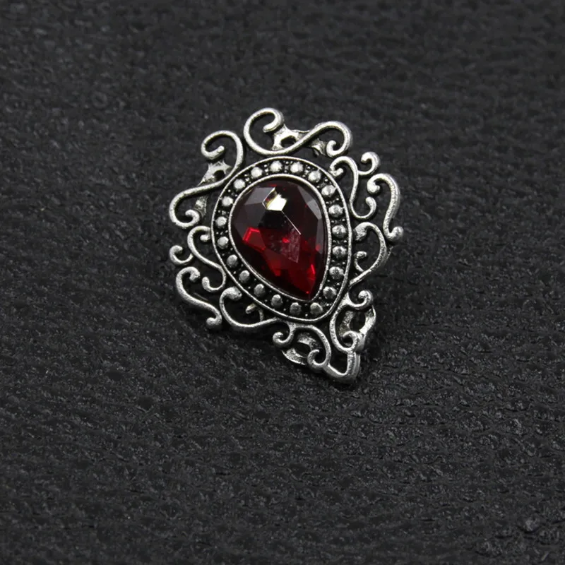 Романтический Падение Форма Брошь Pin Античная Кристалл Rhinestone Металла Старинные