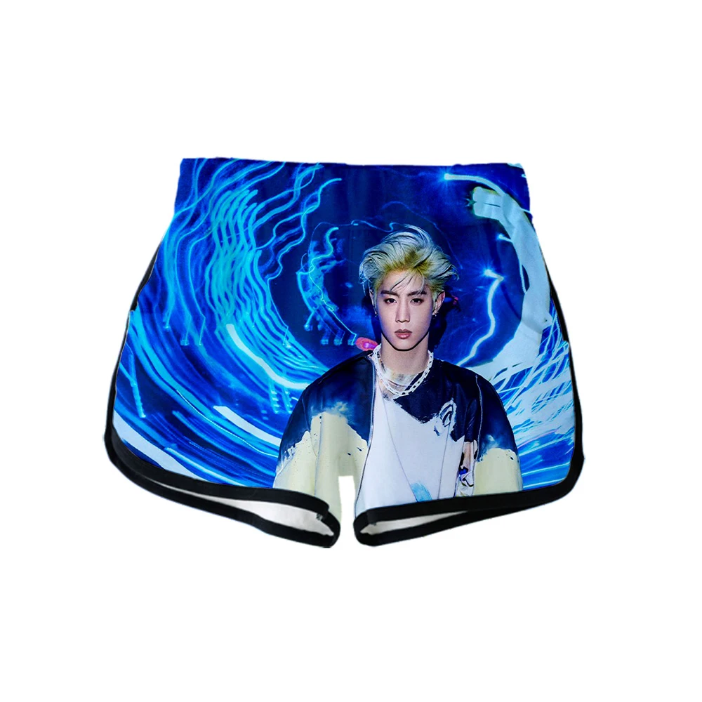 Новые летние женские повседневные шорты Харадзюку С 3D принтом KPOP GOT7 2019 милые