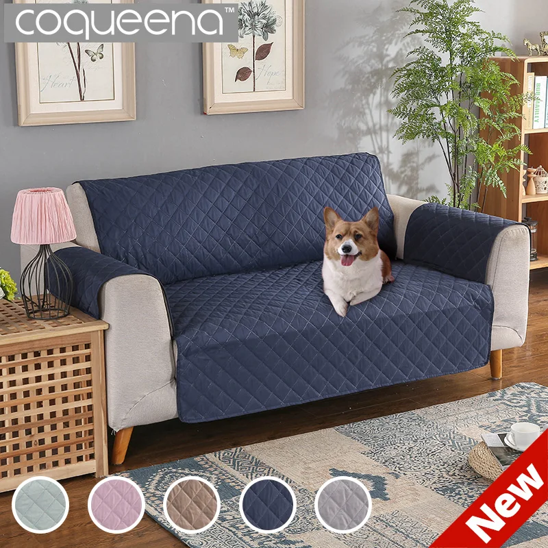 

100% Waterproof Quilted Sofa Covers for Dogs Pets Kids Recliner Armchair Couch Slipcover Furniture Protector Anti Slip