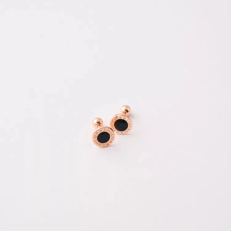 Серьги из стерлингового серебра S925 пробы модные круглые серьги-гвоздики с