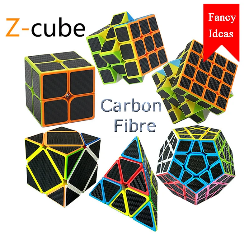 Z-cube 7 видов углеродного волокна наклейка быстрые магические кубики головоломка игрушка Дети подарок игрушка молодежь взрослый инструкция