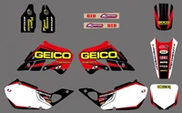 0514 new style red white team decals graphics backgrounds for honda cr125 1998 1999 cr250 1997 1998 1999 cr 125 250