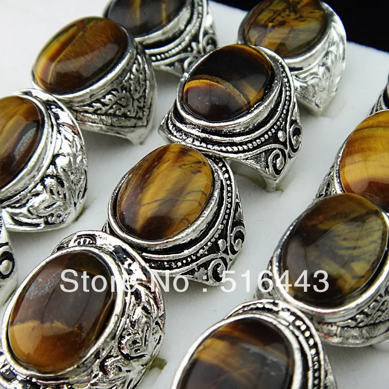 Большие смешанные стильные партии 5 шт. винтажные серебряные натуральные камни