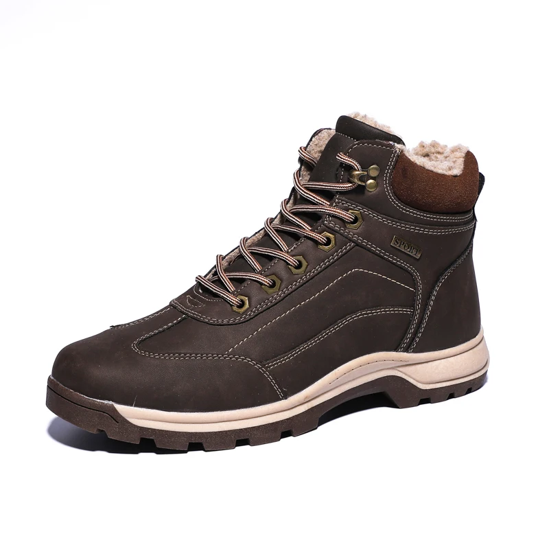 Fotwear/Мужская Рабочая обувь Мужские уличные зимние меховые ботинки с