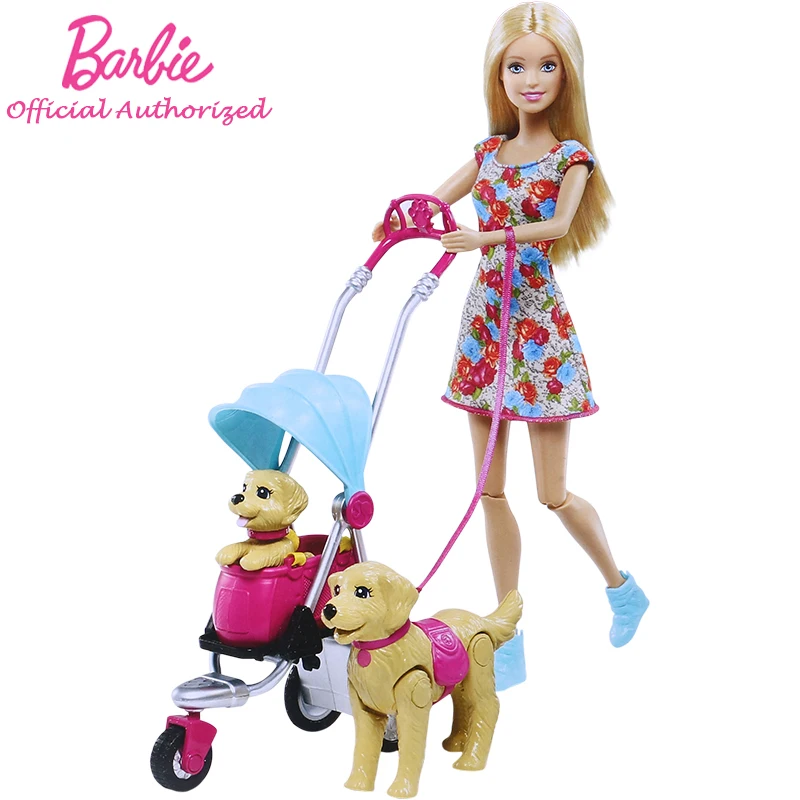 

Барби оригинальный бренд strolllin Pups Playset куклы детские игрушки коллекционная игрушка милая собака Boneca режим CNB21 подарок на день рождения