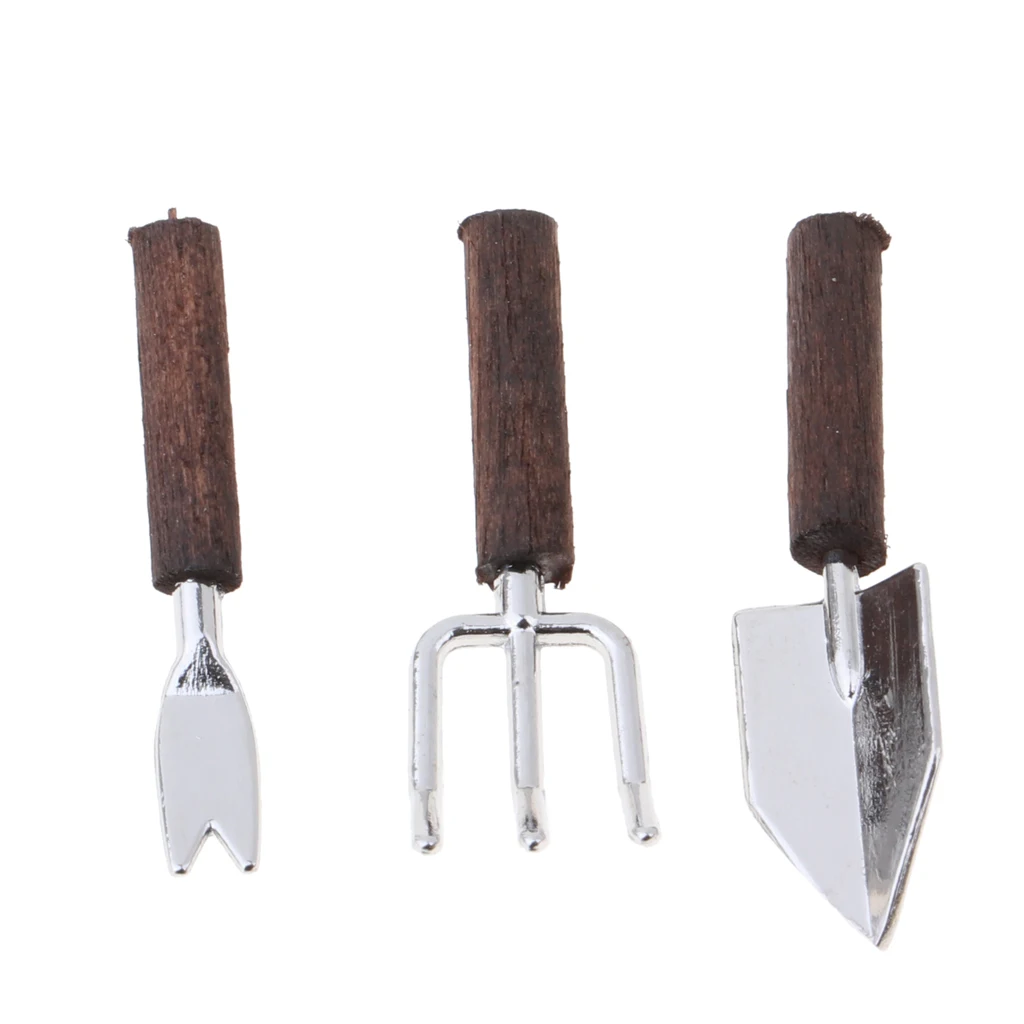 3 шт. металлическая жестяная Лопата цветы горшечные инструменты с деревянной