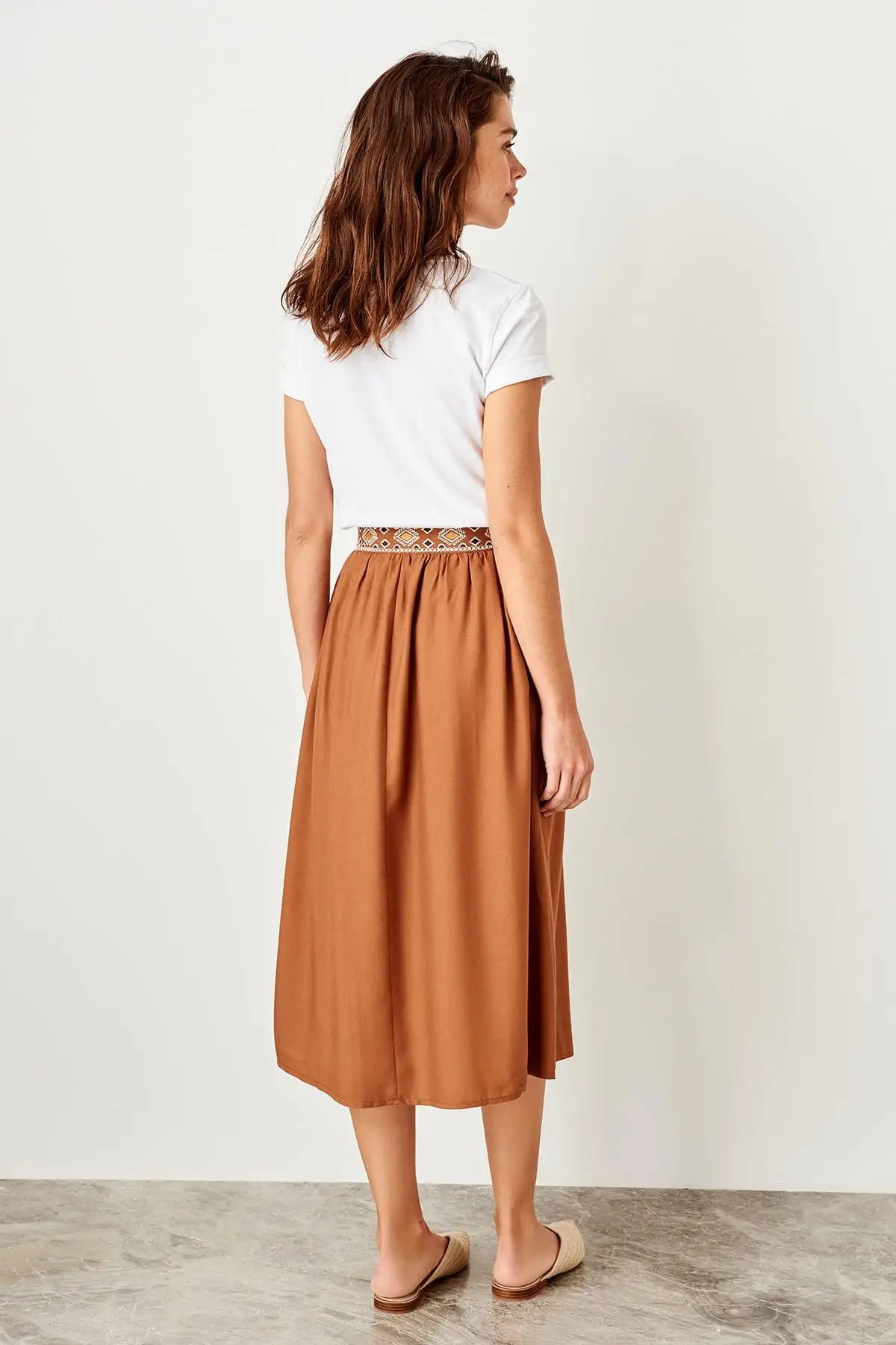 Trendyol юбка с рисунком корицы TWOSS19GK0021|Женские юбки| |