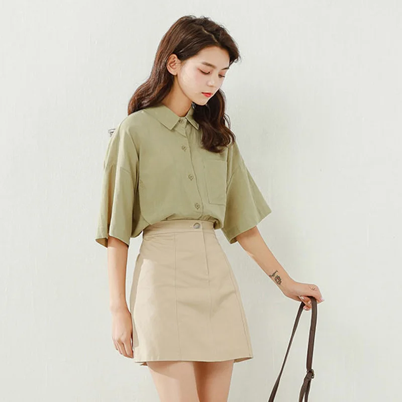 Женская рубашка Весна-лето белая блузка женская 2020 Элегантные корейские рубашки