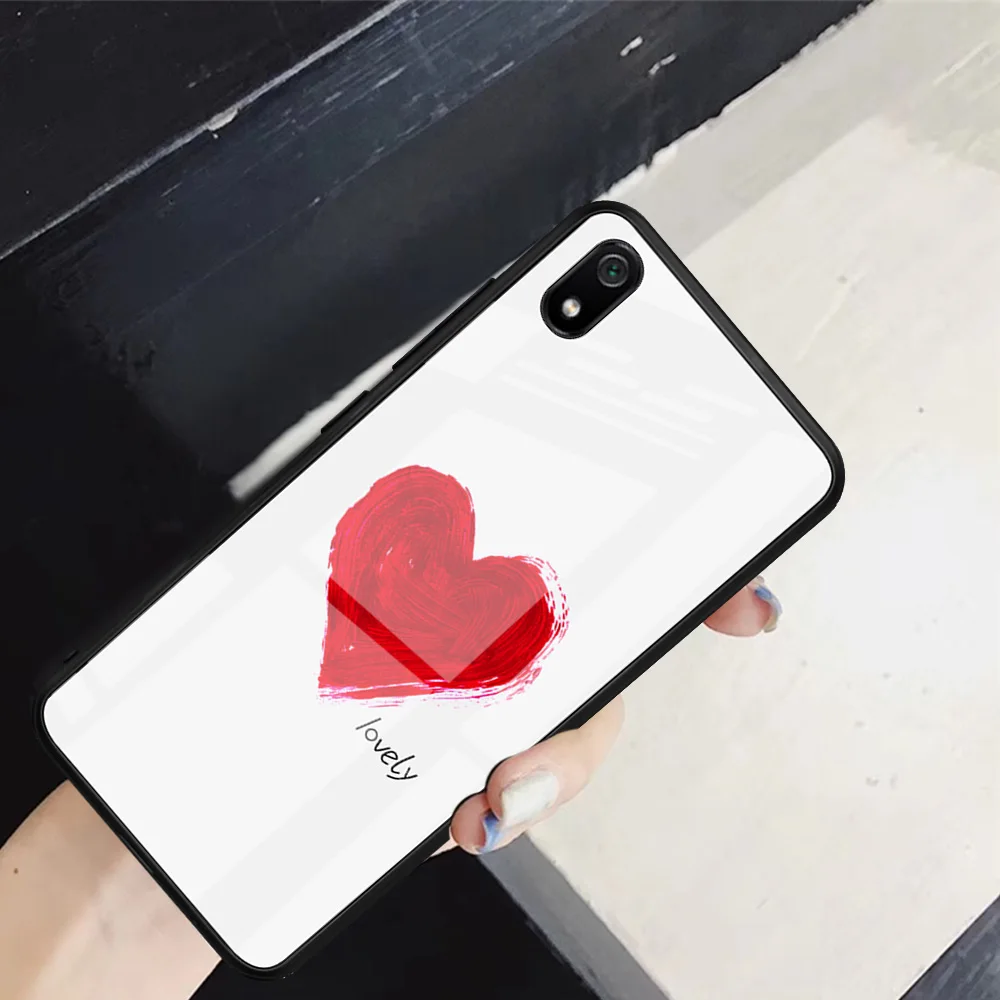 Чехол с рисунком для Xiao mi Red mi 7A 7 A, чехол, стеклянный чехол с узором для Xiao mi 7A Red mi 7A, милый глянцевый чехол с цветочным рисунком