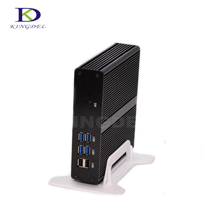 2016 Новый дешевый мини-компьютер без вентилятора Intel Celeron 3215U/Celeron 2980U TV Box HDMI VGA Lan USB3.0