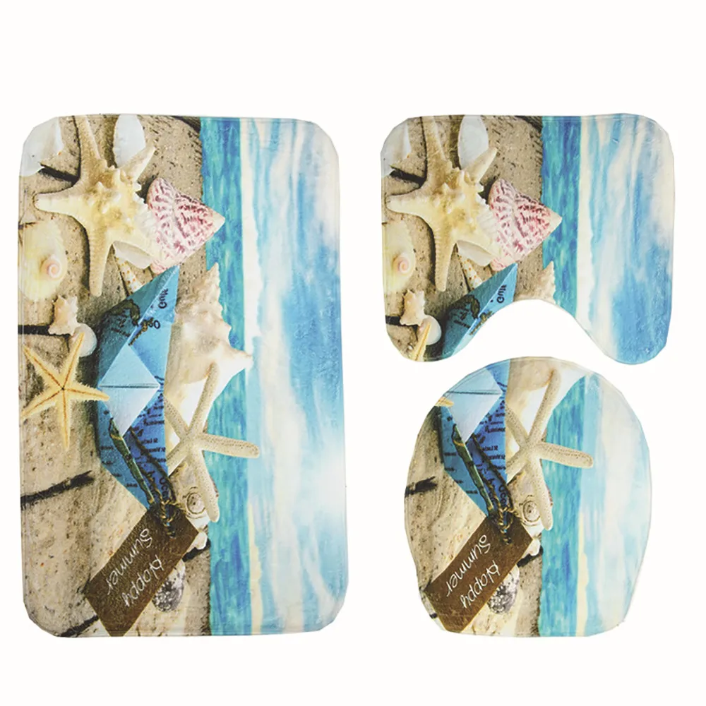 3 шт./компл. европейский и американский принт нескользящий коврик для ванной