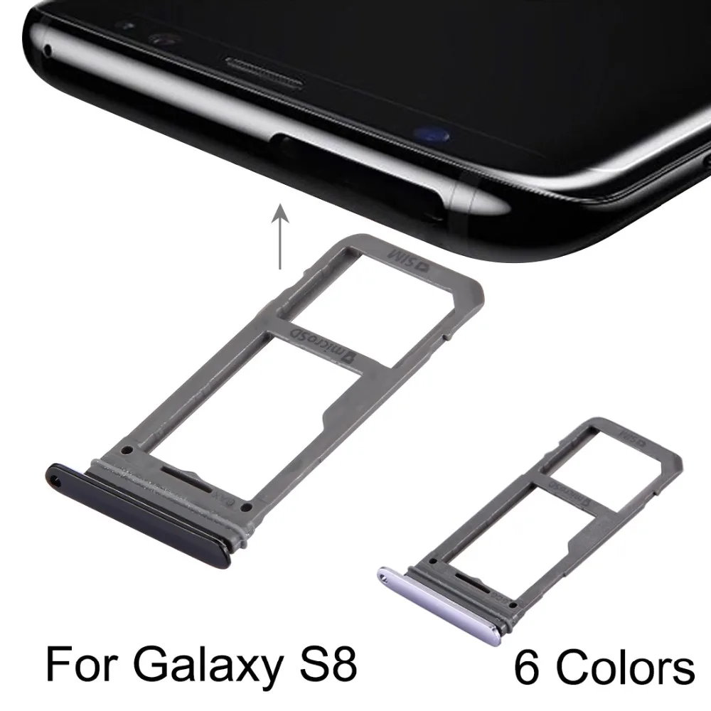 Держатель слота для SIM-карты для Galaxy S8, лоток для SD-карты, адаптер для Sim-карты, ремонт, замена, аксессуары